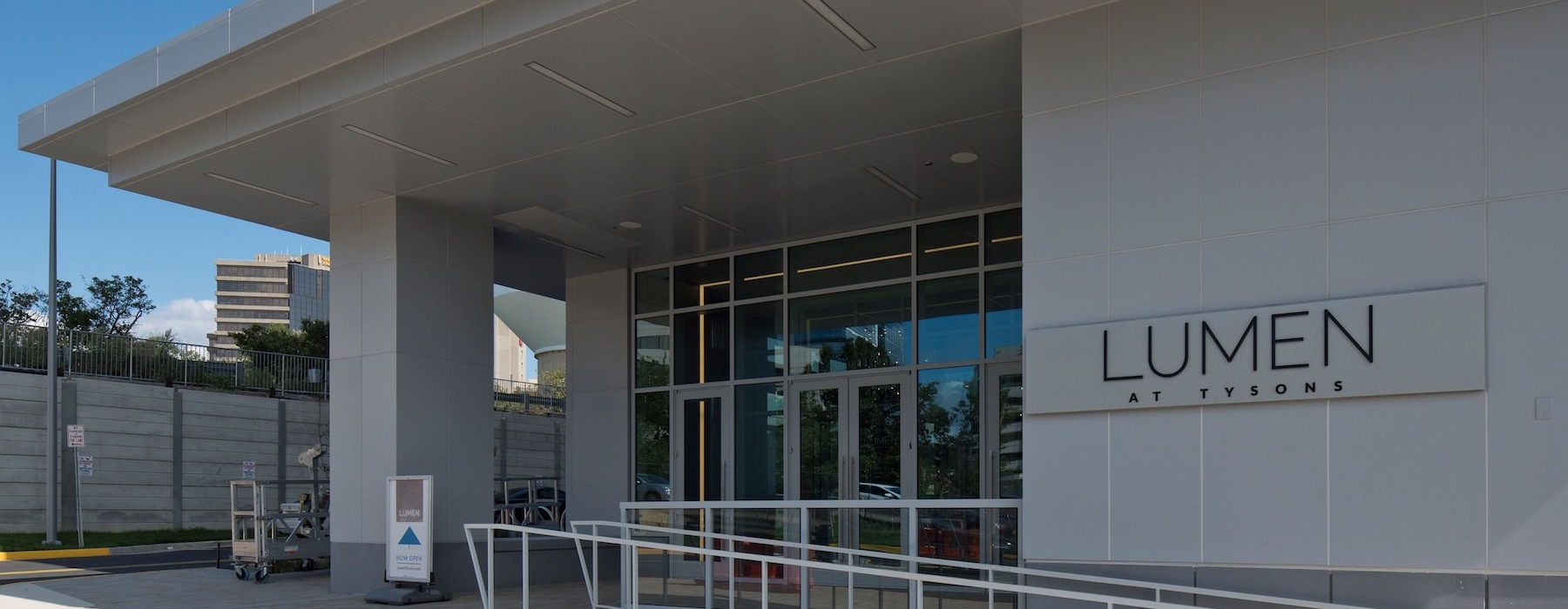 a building with a sign on the front