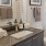 a bathroom with a marble countertop